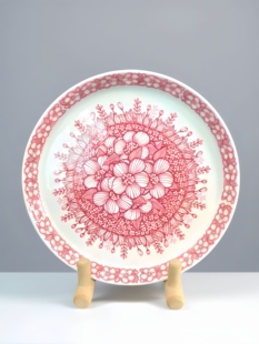 芬兰瓷器品牌ARABIA阿拉比亚Huvila盘子19cm阿拉伯餐盘果盘蛋糕盘