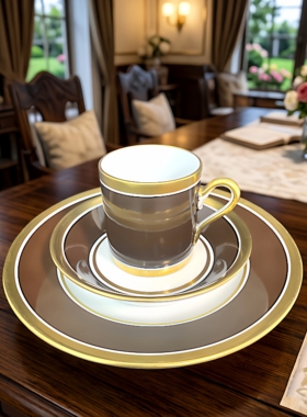 意大利奢瓷Richard Ginori理查德基诺理骨瓷杯碟茶杯蛋糕盘收藏款