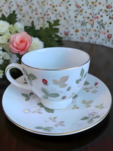 咖啡杯茶杯茶杯碟Wedgwood野草莓