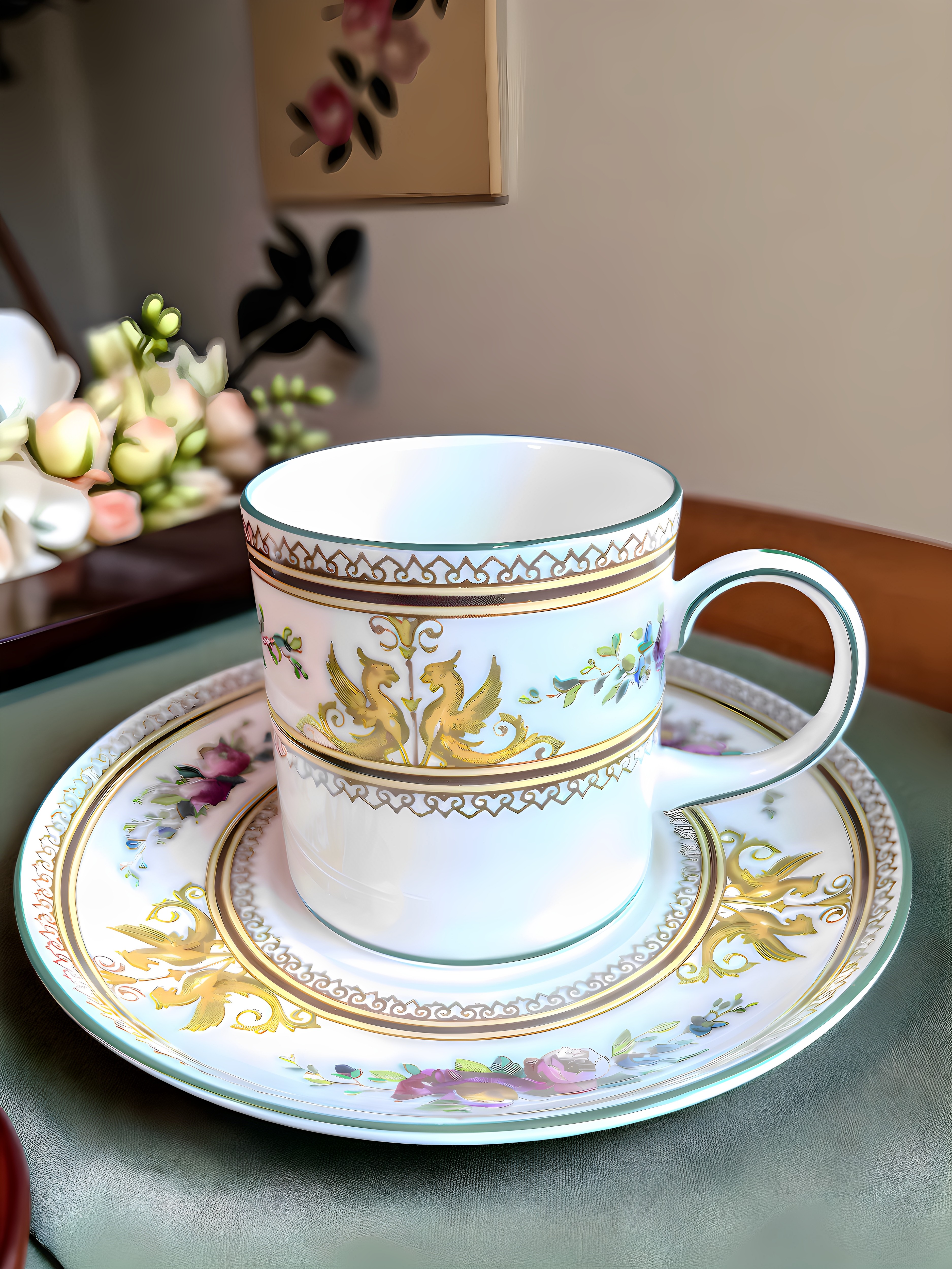 手绘茶杯咖啡杯Wedgwood骨瓷