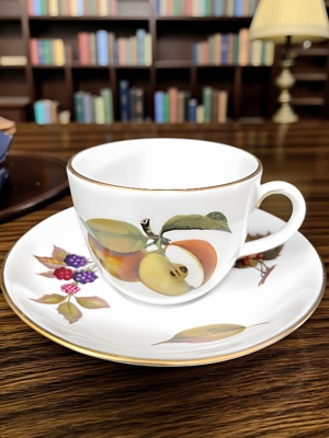 英国皇家伍斯特Royal Worcester Evesham Gold咖啡杯茶杯碟下午茶