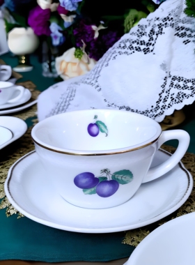 意大利理查德·基诺里Richard Ginori浮雕Prugne Murat咖啡杯茶杯