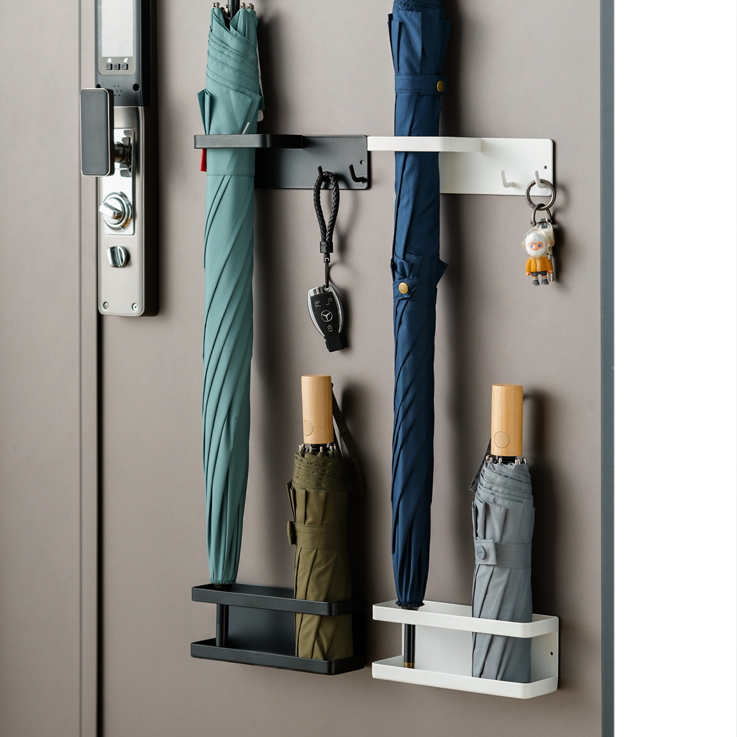 磁吸雨伞架收纳架带挂钩