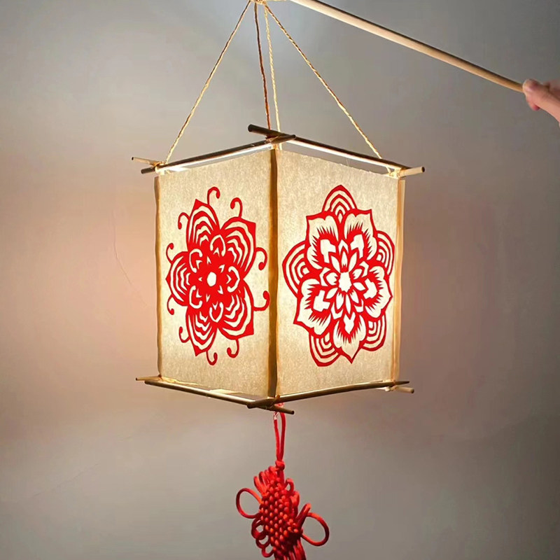 艺花剪纸轴对称窗花五角形折叠手工镂空宣纸成品红纸传统手工艺