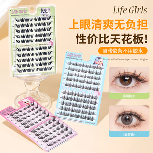 Girls懒人免胶假睫毛太阳花十排大容量自然浓密自粘假睫毛 Life
