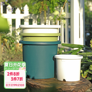花园爱丽思Deepot大花盆深型圆形耐用阳台花园简约花盆家用 海蒂