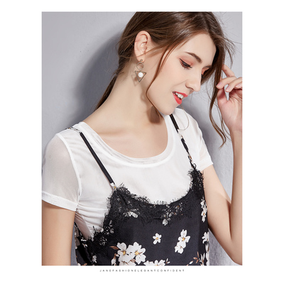 网纱打底衫吊带裙内搭冰丝纱衣