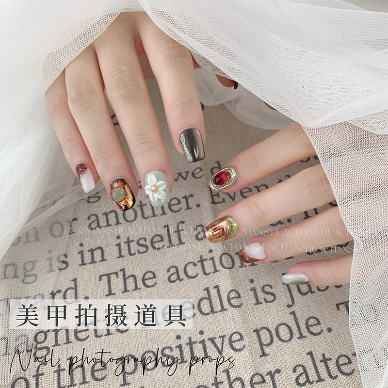 ins风2026年麻布日历本挂钩式英文麻布美甲拍摄道具高级麻系挂历