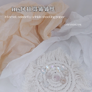 ins风雪梨纸美甲拍照道具背景打板摆件手拿饰品拍摄神器礼品包装