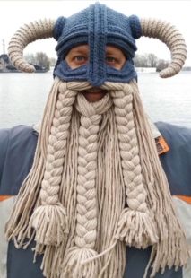 欧美冬季保暖弯牛角大胡子帽子男女款搞怪个性嘻哈维男女通用