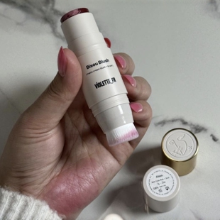 预*定 VIOLETTE FR大理石腮红棒BISOU腮红膏双头附腮红刷子胭脂