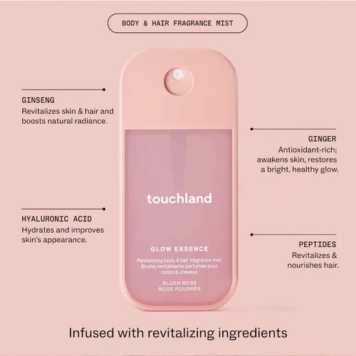 预*定 Touchland blush rose玫瑰焕亮精华身体&头发两用香氛喷雾