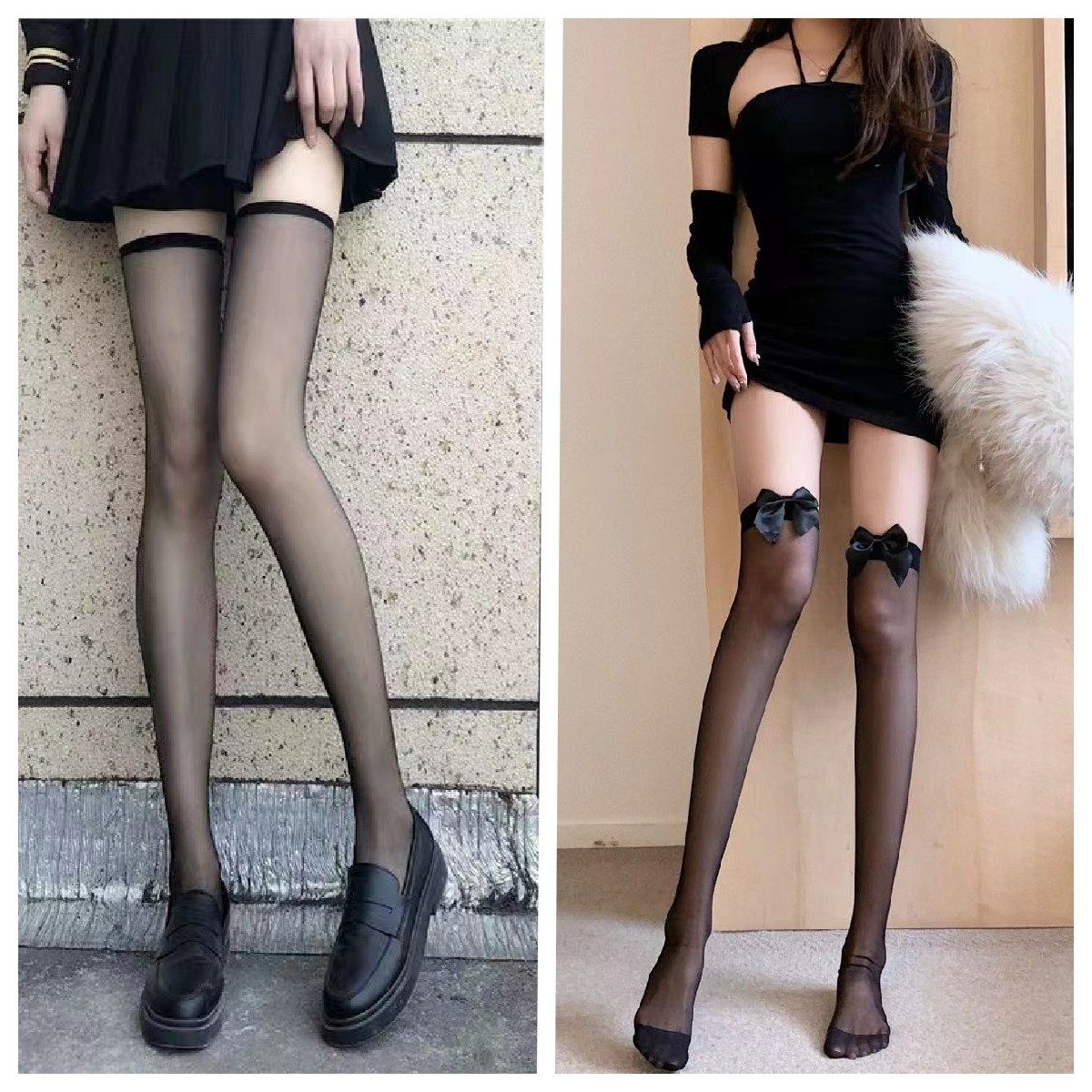 黑色蝴蝶结高筒丝袜春季新款性感薄款过膝美腿袜网红百搭长筒袜子,女士内衣/男士内衣/家居服,连裤袜/打底袜,淘宝优惠券,粉丝福利购,淘宝优惠卷