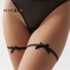 纯欲风暗黑简约腿环ins朋克性感jk大腿带弹力蝴蝶结饰品绑腿装 饰