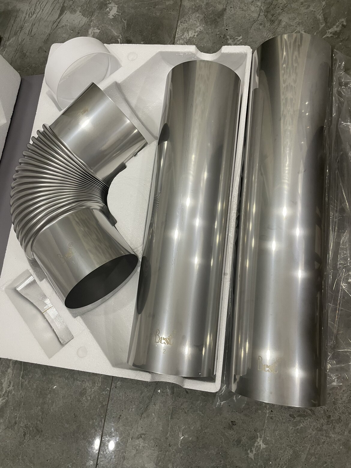 304不锈钢烟管老板同款吸油烟机专用烟管降噪高档