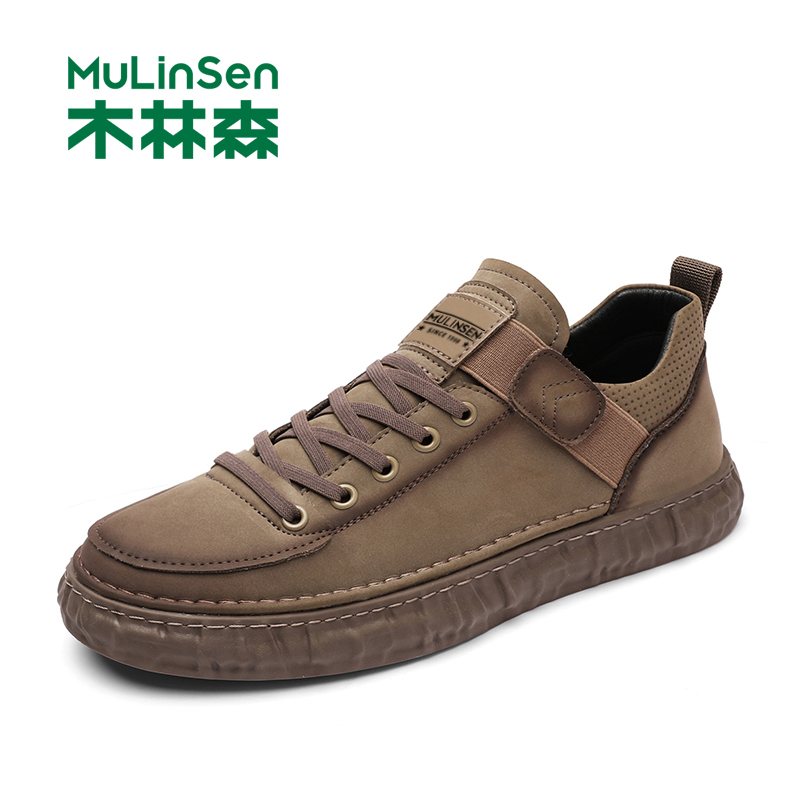 木林森一脚蹬英伦板鞋男士潮鞋