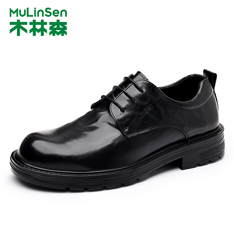 木林森皮鞋男款英伦正装鞋