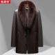恒源祥中长款 皮西服可拆卸内胆头层绵羊皮西装 领真皮皮衣男外套冬
