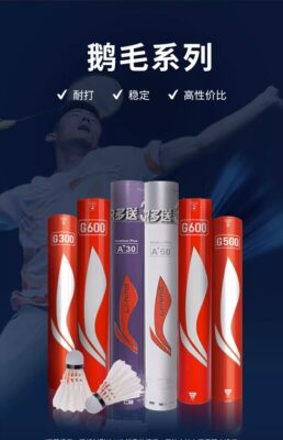 李宁羽毛球耐打鹅毛球G200/G300/C80官方正品室内专业比赛训练球