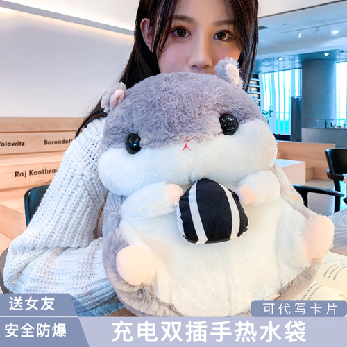 可爱毛绒热水袋充电式防爆