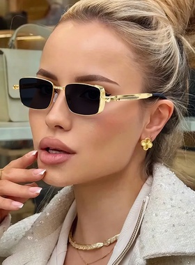 复古方框蒸汽朋克眼镜时尚太阳镜女sunglasses欧美嘻哈个性墨镜男