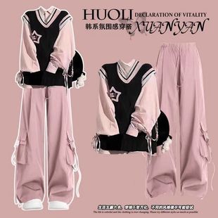 衬衫 套装 马甲13岁一套衣服12初中学生14 裤 17少女工装 15少女秋季