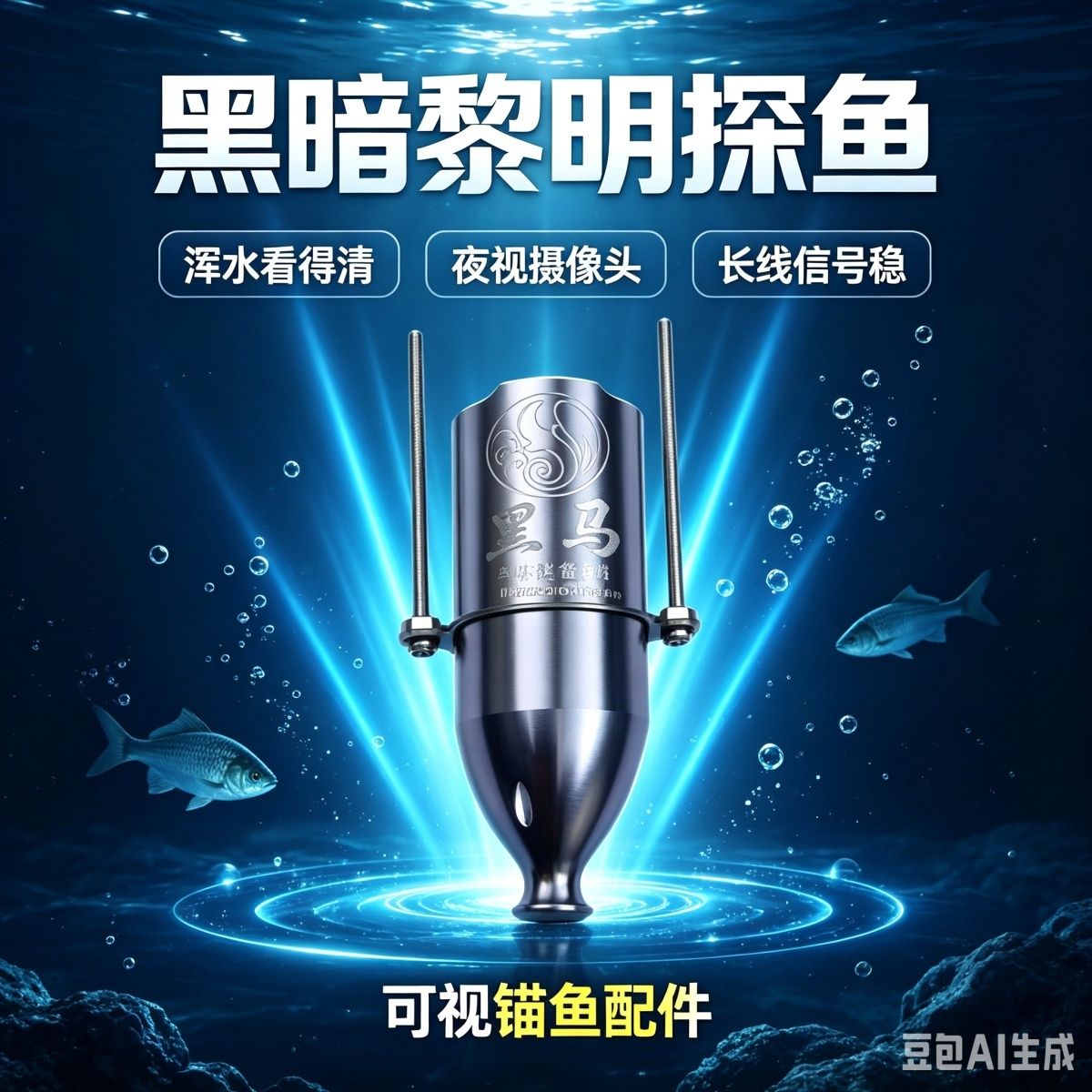 新款黑暗黎明摄像头超清浑水可视探鱼器