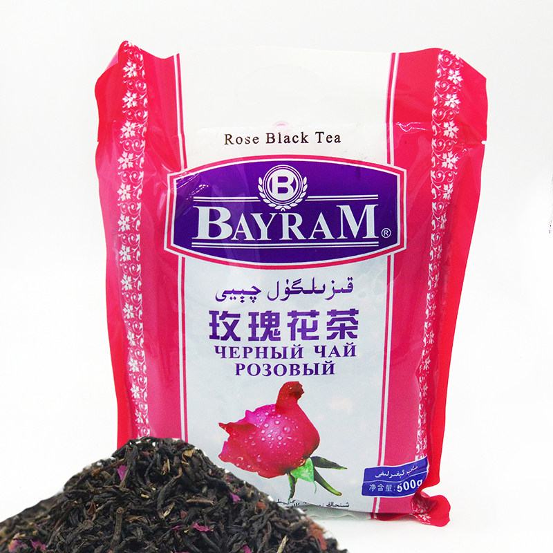 新疆风格叶尔羌牌百兰餐厅专用玫瑰花茶工夫红茶袋装500g包邮玫瑰