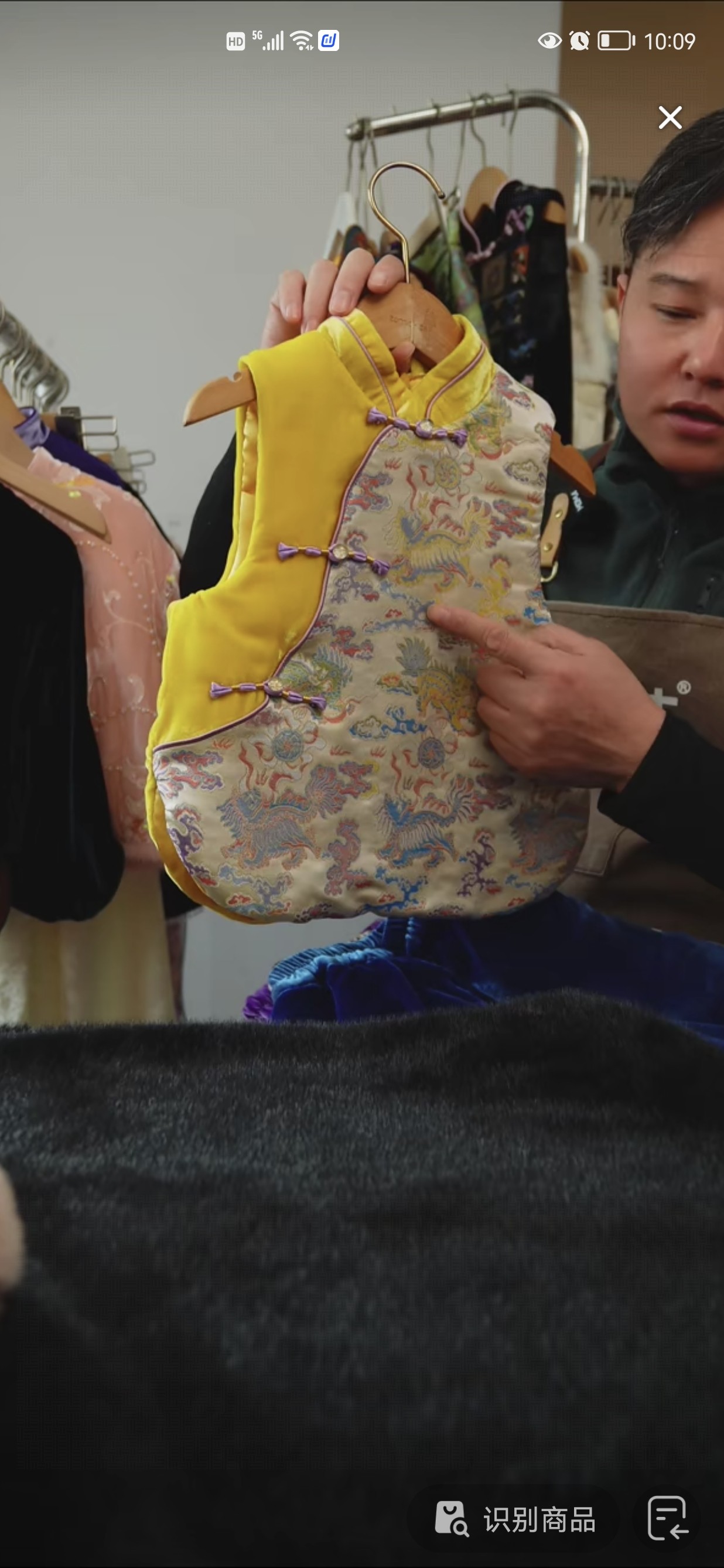 卓苗儿童真丝马甲男女童宝宝桑蚕丝云锦麒麟马甲国风丝绒加厚年服