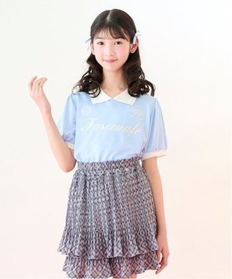 日系mp童装夏新款女童翻领短袖POLO衫T恤初高中生青少年凉快速干