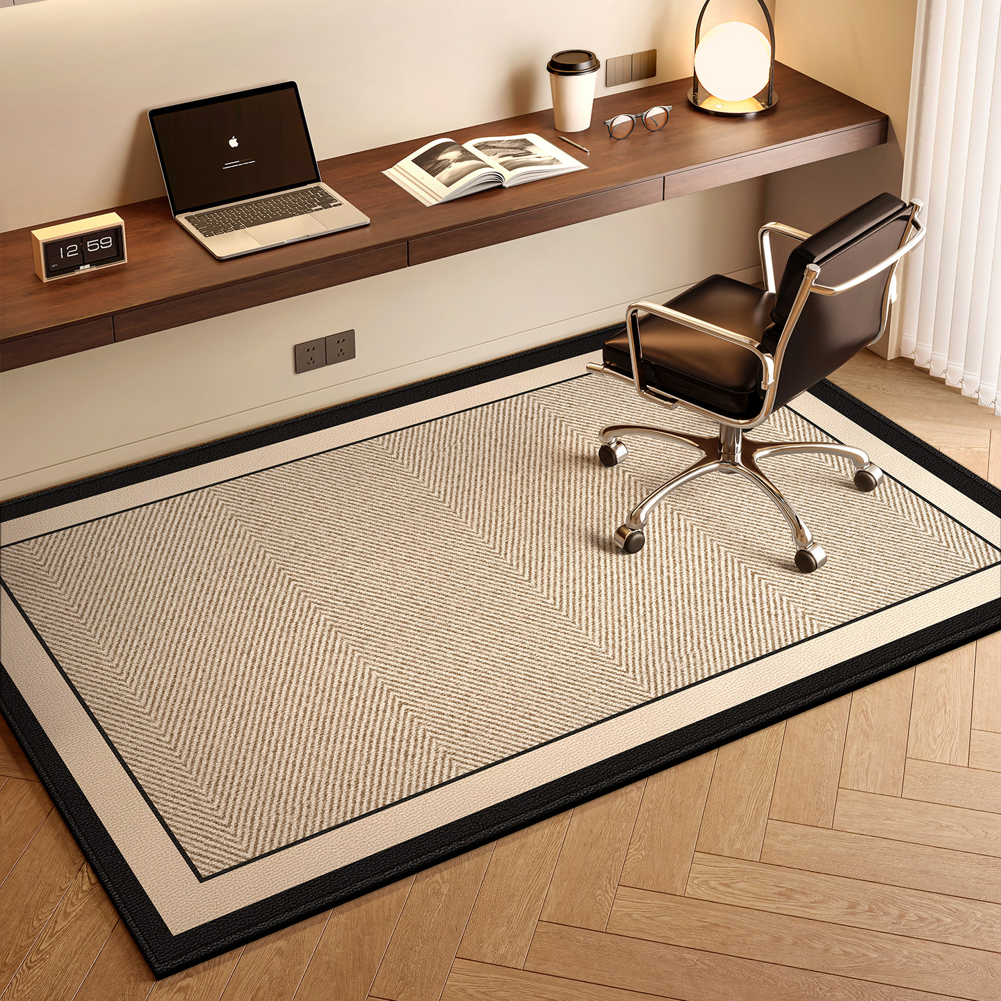 转椅地垫家用书房地毯木地板保护垫现代高级感防滑办公电脑椅垫子,居家布艺,转椅地垫,淘宝优惠券,粉丝福利购,淘宝优惠卷