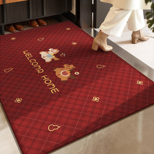 马年红色入户门地垫室内2026新款高级防滑脚垫玄关大门口进门地毯