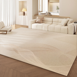 客厅地毯奶油简约风沙发茶几地垫高级感耐脏防滑家用卧室2026新款