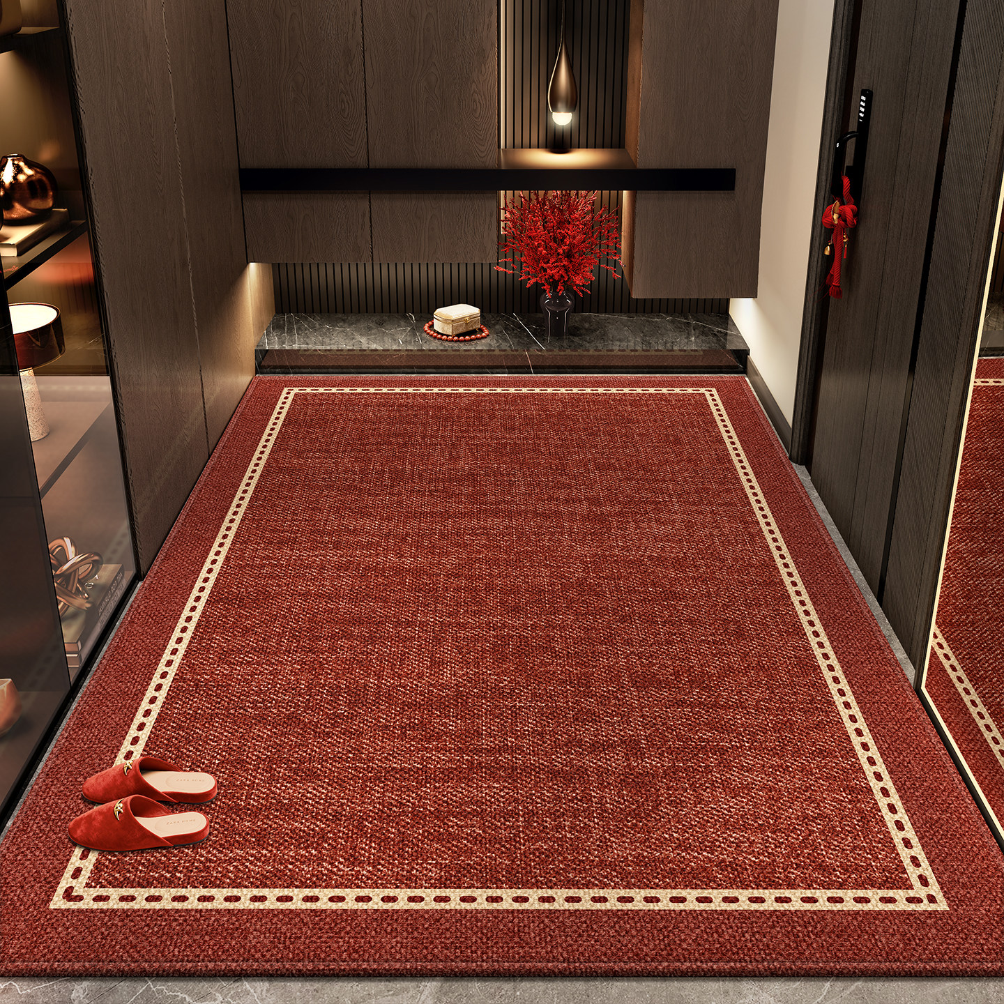 新款入户门地垫进门垫家用乔迁门口防滑垫子喜庆地毯红色入户脚垫,居家布艺,入户地垫,淘宝优惠券,粉丝福利购,淘宝优惠卷