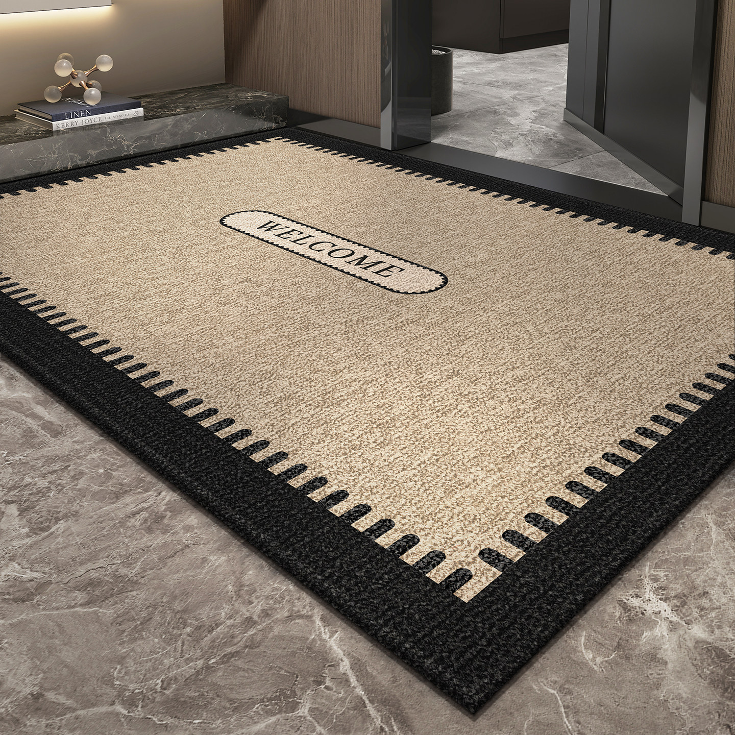 轻奢高端地垫入户门垫门口地毯入户门地垫耐脏进门家用可定制脚垫