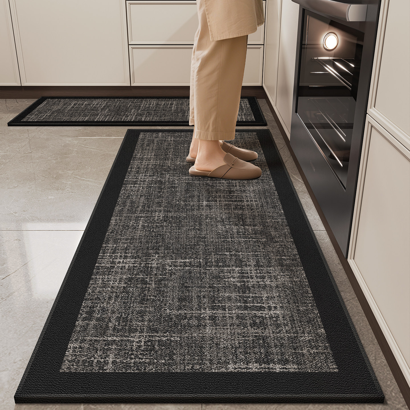 厨房地垫简约高级感可擦免洗防水防油防滑厨房门口耐磨耐脏地毯垫,居家布艺,厨房地垫,淘宝优惠券,粉丝福利购,淘宝优惠卷