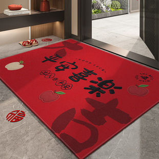 2025新款 入户门地垫进门红色门垫门口入户脚垫耐脏防滑地毯可裁剪