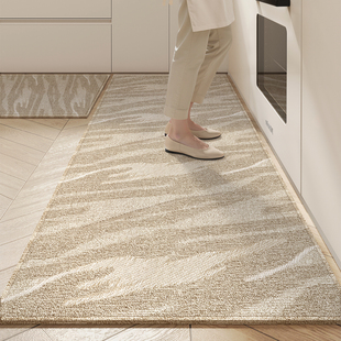 厨房地垫简约轻奢防油防水可擦免洗防滑耐脏家用脚垫长条门口地毯