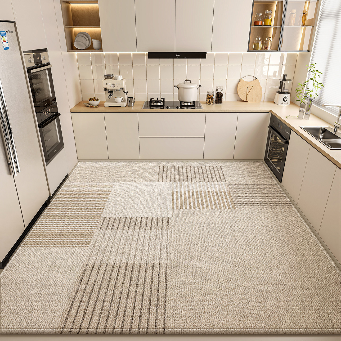 厨房地垫新款专用全铺防油防滑免洗防水地毯垫全铺可擦洗碗池地毯,居家布艺,厨房地垫,淘宝优惠券,粉丝福利购,淘宝优惠卷