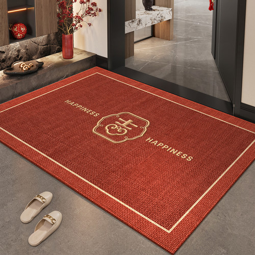 2025红色入户门地垫进门门口脚垫家用入户地毯入门门垫乔迁门地垫