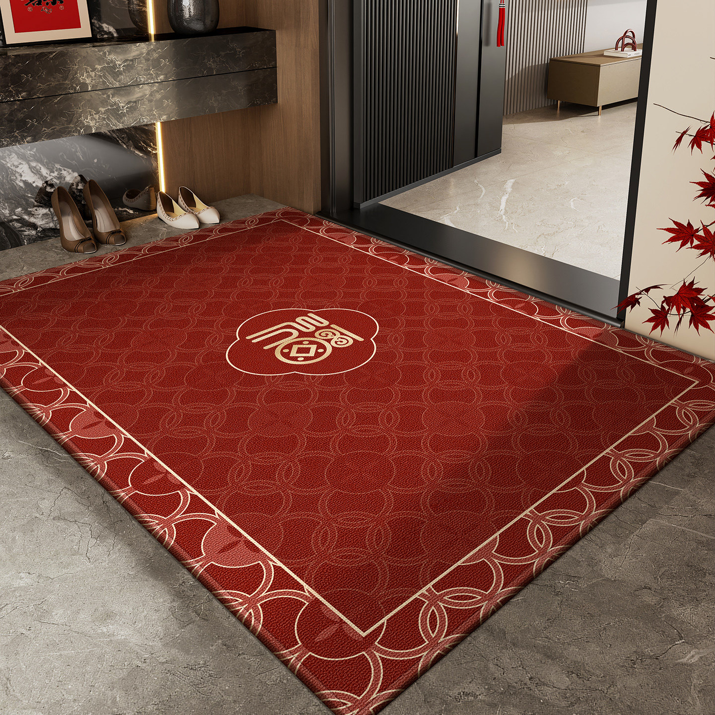 2026新款入户门地垫门口专用垫子红色地毯门垫进门脚踏垫家用防滑,居家布艺,入户地垫,淘宝优惠券,粉丝福利购,淘宝优惠卷
