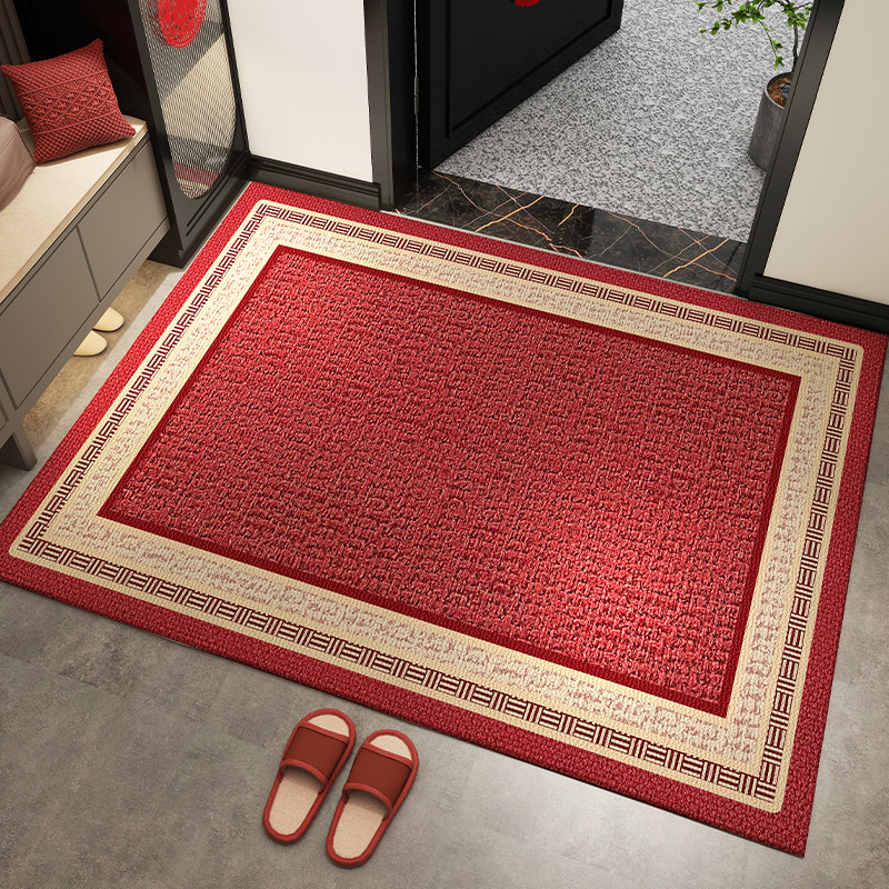 红色喜庆入户门地垫家用玄关防滑脚垫大门口进门垫可裁剪高级地毯,居家布艺,入户地垫,淘宝优惠券,粉丝福利购,淘宝优惠卷
