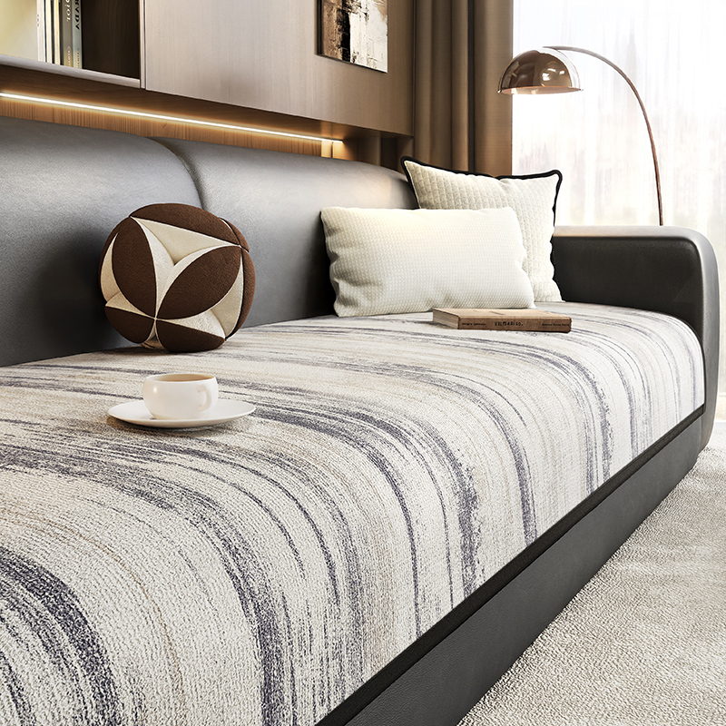 轻奢简约真皮沙发垫子坐垫四季通用防滑现代简约坐垫沙发套罩新款