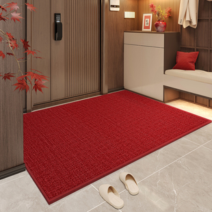 高端编织入户门地垫红色进门脚垫门口地毯门垫入户乔迁新款 可定制