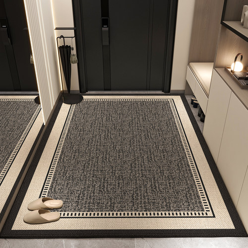 高级入户门地垫新款耐脏脚垫客厅防滑门垫入户进门黑色地毯可裁剪