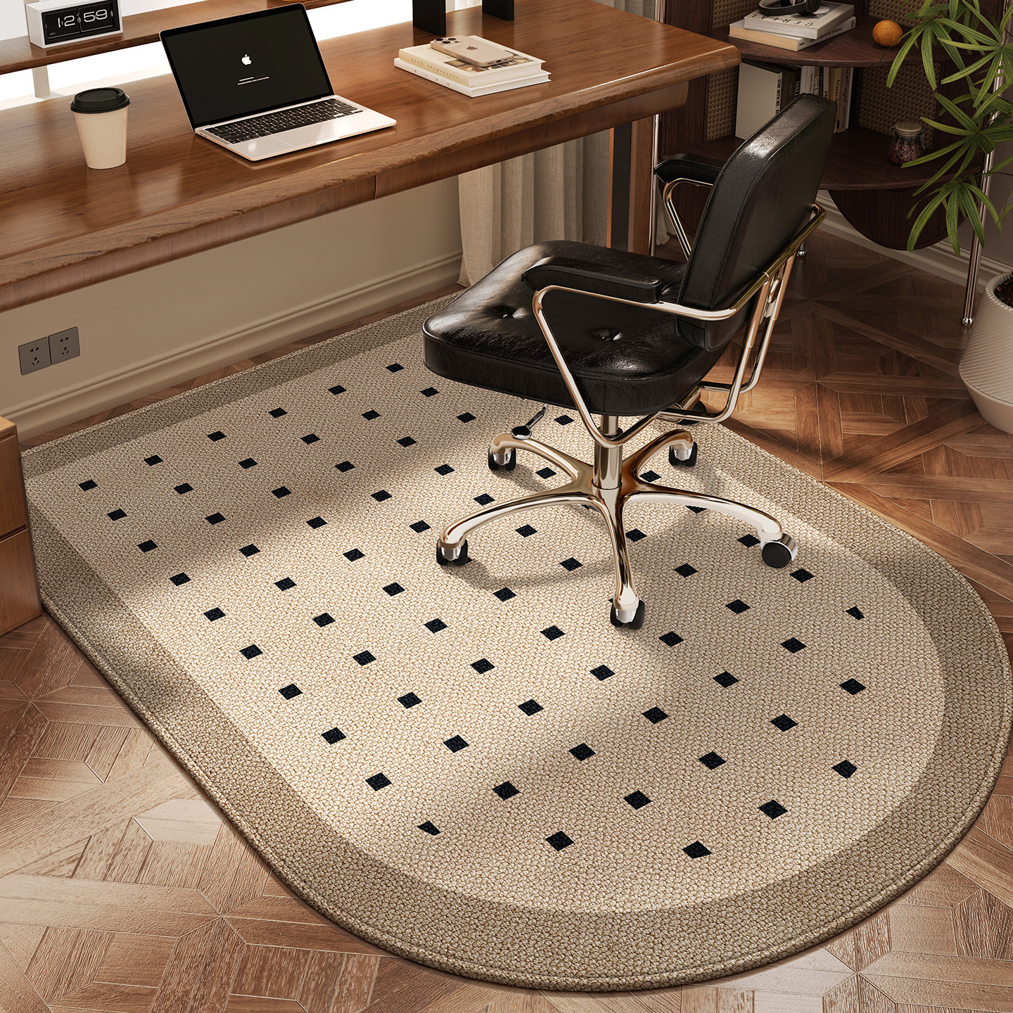 高级感拱形电脑椅地垫梳妆台椅子防滑脚垫耐磨书房电竞椅转椅地毯,居家布艺,转椅地垫,淘宝优惠券,粉丝福利购,淘宝优惠卷