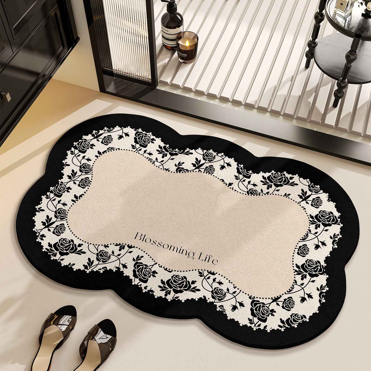 浴室地垫卫生间门口防滑垫子硅藻泥吸水垫家用洗手间门口地毯脚垫