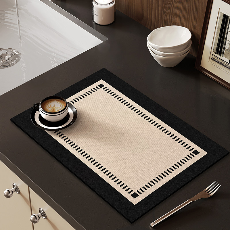 咖啡机防滑沥水垫吸水餐桌垫厨房台面吸水垫小块吧台专用隔热杯垫,居家布艺,餐垫,淘宝优惠券,粉丝福利购,淘宝优惠卷