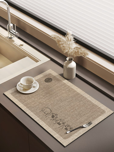 硅藻泥沥水垫厨房台面碗盘吧台餐垫桌垫隔热垫酒吧茶台吸水杯垫子