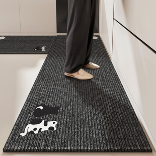 厨房地垫防油防水可擦免洗耐磨耐脏垫子厨房门口地毯家用长条地毯